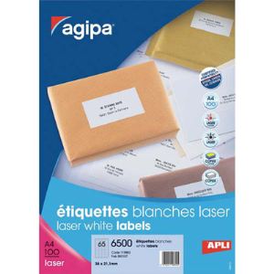 Agipa Boîte de 200 étiquettes adresses laser (14,85 x 21,0 cm)