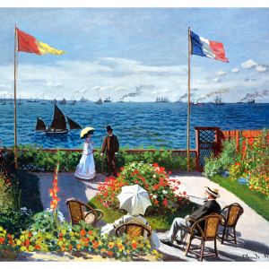 Broderie Diamant 40 x 50 cm La terrasse à Sainte Adresse - Monet