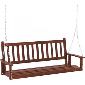 Image de Balançelle extérieur en bois marron 168 x 65 x 63 cm