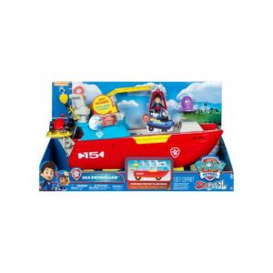 Spin Master Coffret geant pat patrouille sea patroller xxl bateau 60 cm + son et lumi&egrave;re + ryder + quad + pieuvre + 1 carte animal