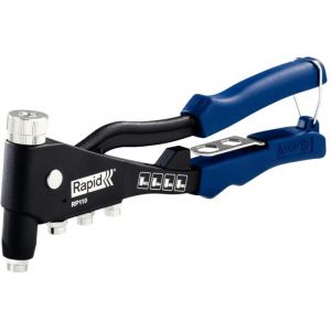Rapid Pince &agrave; &eacute;crous &agrave; riveter RP110 pour &eacute;crous &agrave; riveter M3, M4, M5, M6 - Construction durable en aluminium moul&eacute; sous pression et acier avec poign&eacute;e souple - (5001722)