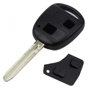 OCIODUAL Coque Cl&eacute; Cas T&eacute;l&eacute;commande Plip 2 Boutons Avec Blank Lame Pad Noir Compatible avec Toyota Yaris Corolla RAV4 Toy43