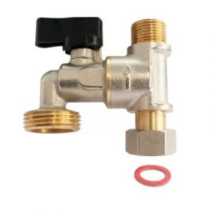 Robinet de piquage pour machine à laver - Mâle Femelle 3/8" - Piquage M3/4