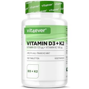 Vit4ever Vitamin D3 5.000 I.E. + Vitamin K2 100 mcg