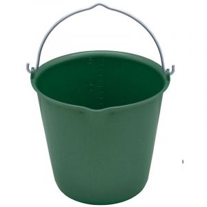 Seau d'écurie en plastique flexible avec poignée en métal V-Plast