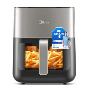 Comfee Friteuse &Agrave; Air Num&eacute;rique 6,5 L - &Eacute;cran Tactile LED, XL, Technologie Rapid Air, Fen&ecirc;tre de Cuisson, Chauffage et Temp&eacute;rature R&eacute;glables, Jusqu'&agrave; 95% Moins D'huile, 2000 W, Noir