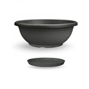 Coupe de fleurs Naxos 80cm avec soucoupe. Anthracite. Marque : CEP Agriculture. Réf. : COUNAXOS-80 - Anthracite