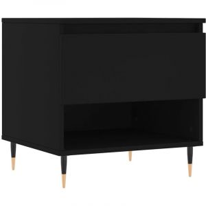 VidaXL Table basse noir 50x46x50 cm bois d’ingénierie
