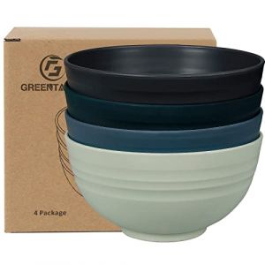 Greentainer Bowl 4er 700 ml Bols &agrave; c&eacute;r&eacute;ales/bols &agrave; salade, &agrave; c&eacute;r&eacute;ales incassables | Bol &agrave; fruits, bol &agrave; soupe pour enfants et adultes | L&eacute;ger et incassable | Passe au lave-vaisselle et au micro-ondes