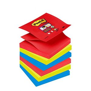 Post-It R330-6SS-JP Lot de 6 Blocs de Z-Notes 76 X 76 mm Couleurs Vitaminées