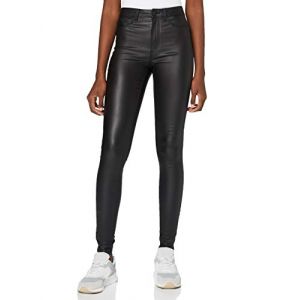 Noisy may Pantalon Enduit Skinny Taille Haute Callie M Black
