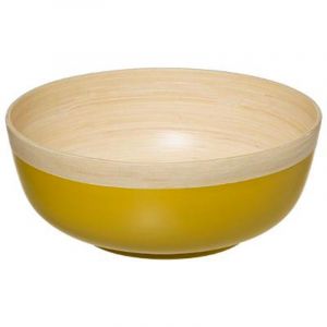 Saladier Rond Bambou Modern 30cm Moutarde Jaune