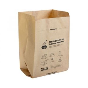 La droguerie écologique Lot de 15 sacs kraft biodéchets 10L