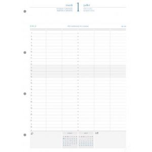 Exacompta 29250E - Recharge Exatime 29, journalier millésimé annuel 1er et 2e semestre
