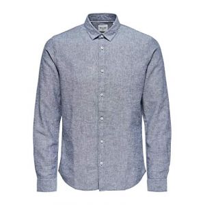Image de Only & Sons Chemise en lin - Bleu