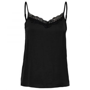 JDY Appa New Lace Singlet WVN Noos Top, Noir/détails : Dentelle DTM, 38 Femme