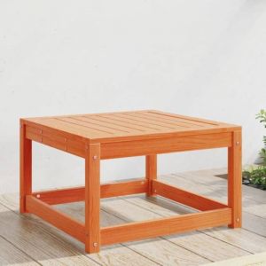 VidaXL Repose-pied de jardin cire marron bois de pin massif
