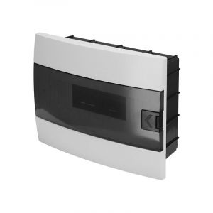 Horoz Electric Tableau électrique encastrable 12 modules (1x12) IP40 blanc porte fumée horoz