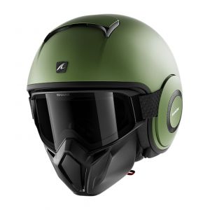 Shark Casque jet Street-Drak Blank Mat vert - S