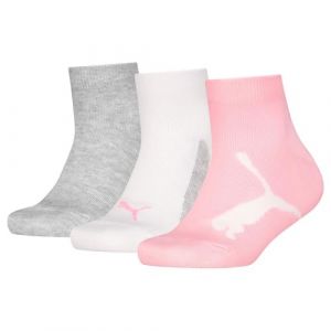 Puma Bwt Recycled Cotton Quarter Chaussettes, Rose/Gris, 35-38 (Lot de 3) Mixte Enfant