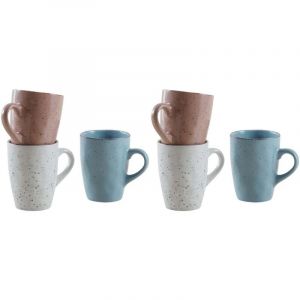 Aubry Gaspard Mug en grès Trio Terrazzo Lot de 6
