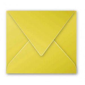 Clairefontaine 60156C - Enveloppe Pollen 125x138, 120 g/m², coloris jaune soleil, en paquet cellophané de 20