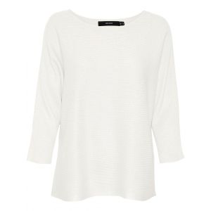 Image de Vero Moda Pull à manches 3/4 et encolure bateau Blanc - Taille 34