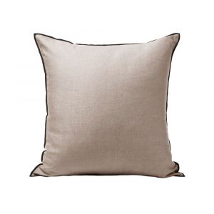Madura - Housse de coussin 50x50 cm Ficelle et bourdon noir - carlina - Ficelle et bourdon noir