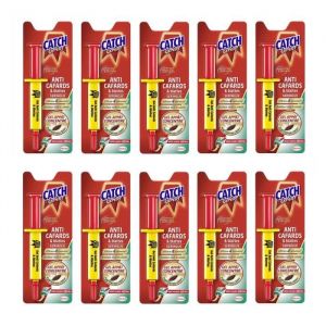 Catch Lot de 10 Seringues 10 g Gel Anti-Cafards et Blattes