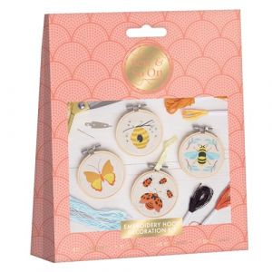 Sew and So On, Embroidery Hoop Decorations - Bees and Bugs