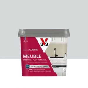 V33 Peinture de r&eacute;novation meuble cuisine tendre gris satin 750ml