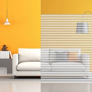 Image de Dimexact Film D&eacute;coratif Effet Store Entrouvert, Autocollant Pour Fen&ecirc;tre, D&eacute;poli, De 1.52 M X 2 M, En Rouleau