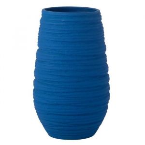 J-Line Vase Fiesta Ceramique Bleu Large