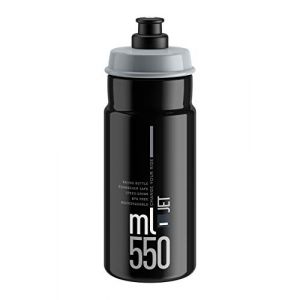 Elite Jet Biodegradable Water Bottle 550ml - Black-Grey Logo, Black-Grey Logo