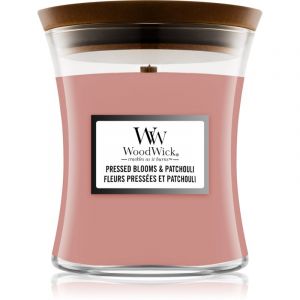 Image de Woodwick Pressed Blooms & Patchoul bougie parfumée avec mèche en bois 275 g