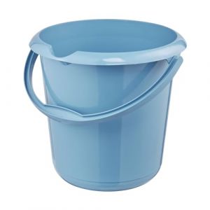 Keeeper Seau avec Bec verseur, Graduation Intégrée et Poignée Ergonomique, 10 L, Mika Eco Line, Bleu (Eco Sky Blue)