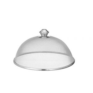 Hendi Cloche Alimentaire ø25,5cm, Couverture en Maille Fine en Inox avec Bouton Supérieur, Couvercle de Protection contre les Insectes pour Cuisine, Fêtes, Pique-Nique et Barbecue, Hauteur 13,5cm