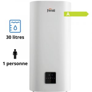Ferroli Chauffe-eau &eacute;lectrique plat Titano Twin 30 litres