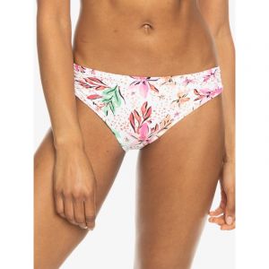 Roxy Femme Pt Beach Classics Hipster Bas De Bikini, White Happy Tropical Swim, XS EU