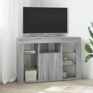 VidaXL Meuble TV LED d'Angle Gris Sonoma 106 x 40 x 68 cm