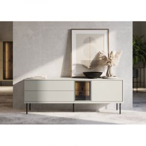 Bobochic Meuble tv 2 portes 2 tiroirs 161 cm espera avec leds