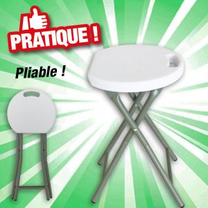 Image de Rondy Tabouret pliant (30x28x46 cm) avec poignée, en boite carton