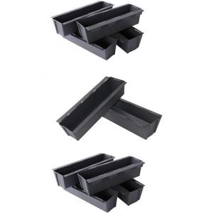 Artecsis Lot de 10 Jardini&egrave;res en Plastique pour palettes Bacs &agrave; Fleurs D&eacute;coration Jardin 9x36.8x9.5cm - Rectangulaire - Anthracite