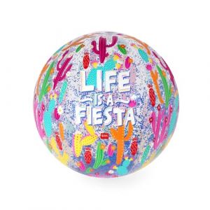 Legami Balle de Plage Gonflable, Plage Ball, Ballon Gonflable en PVC, Souple pour Enfants, Ballon Gonflable pour fête de la mer, Gonflable pour Le Football de Volley-Ball, diamètre 40 cm, Cactus