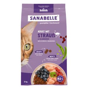Sanabelle Adult à l'autruche et myrtilles pour chat 8 kg