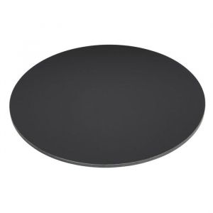 Bolero Plateau de Table d'Ext&eacute;rieur Rond Noir Mat 600 mm