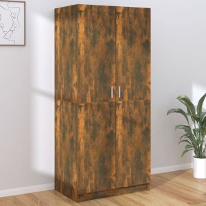 VidaXL Garde-robe Chêne fumé 80x52x180 cm Bois d'ingénierie