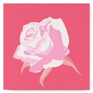 Mini peinture au numéro : Corolle de Rose - toile tendue sur chassis
