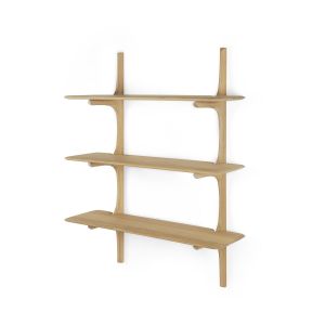 Ethnicraft Etagère murale en chêne massif avec finition huilée 100x35x126cm PI acc