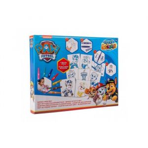 Pat patrouille - kit 7 stylos pulverisateurs enfant et 6 pochoirs - feutres a souffler pens blo - colorier dessiner - set creatif